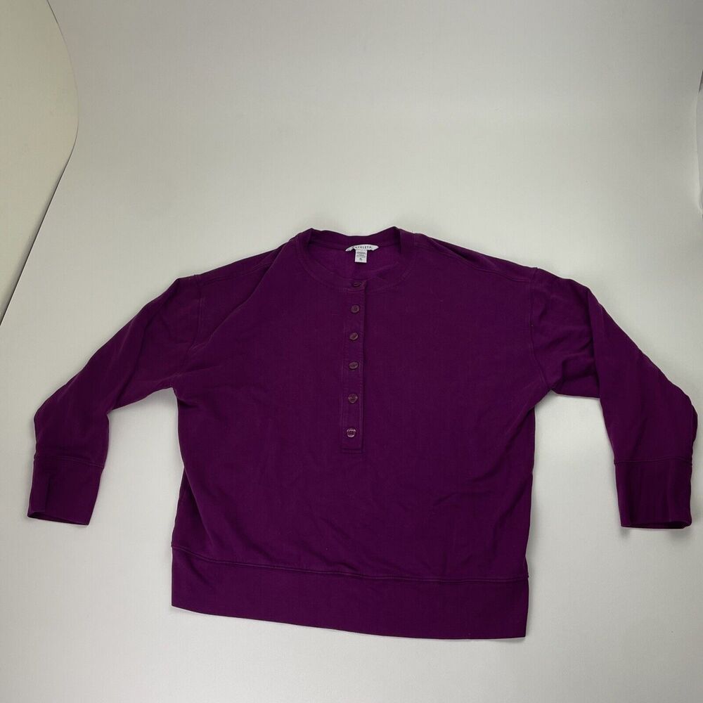 Athleta Womens Balanced Henley Sweatshirt Size XLarge Oversized Cozy Casual